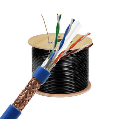 качество  SFTP NETWORK CABLES CAT 6 CAT6 CAT6A CAT7 305M STP Cat6 FTP CPR LAN CABLE 23AWG COPPER 1000FT LSZH sftp ax завод