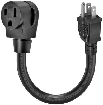 COMPUTER adapter solder cord, NEMA 5-15PtoN6-50R, 50A, 12AWG 15inch, converter extension, converter power cord